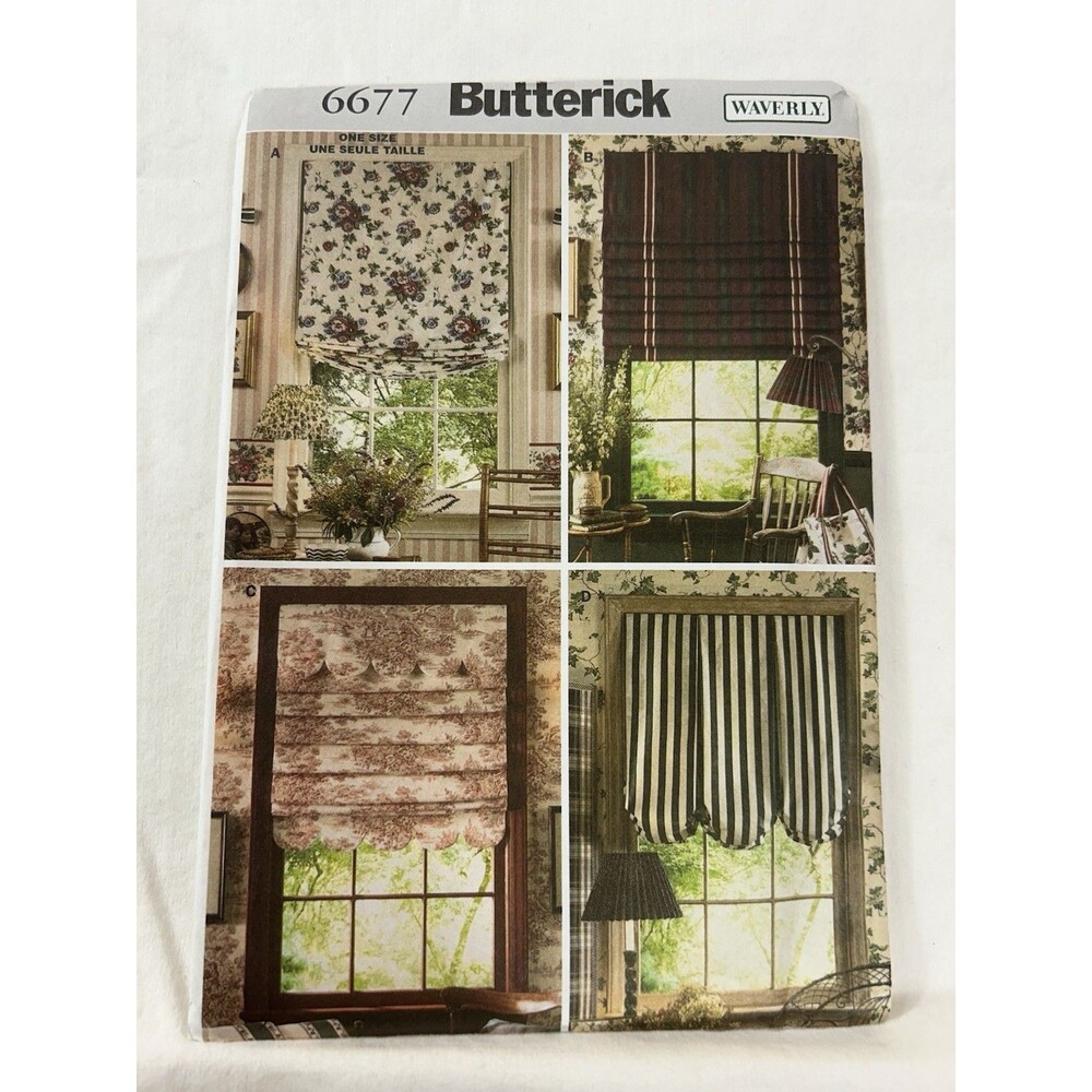 Butterick Sewing Pattern 6677 Easy To Do Shades Uncut FF new